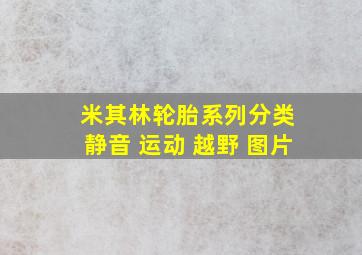 米其林轮胎系列分类 静音 运动 越野 图片